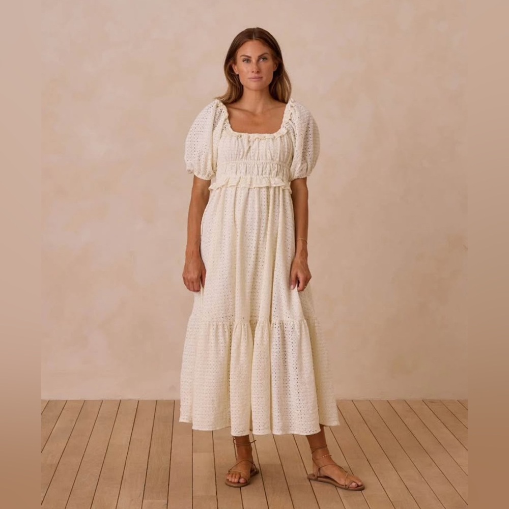 Rylee + Cru Cream Maxi Dress